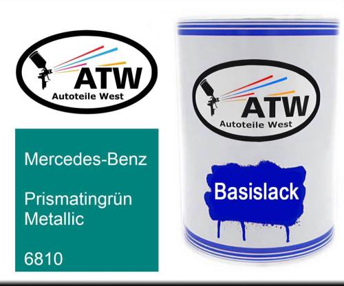 Mercedes-Benz, Prismatingrün Metallic, 6810: 500ml Lackdose, von ATW Autoteile West.